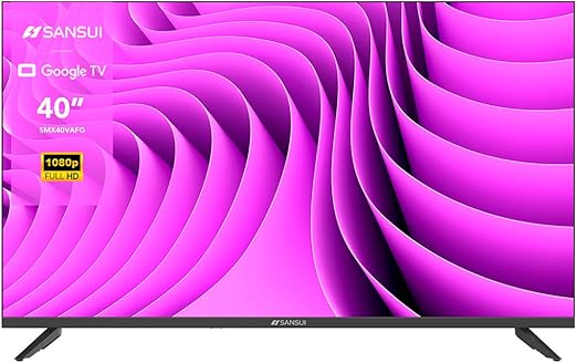PANTALLA SANSUI COLOR NEGRO GOOGLE TV 40" FULL HD, VOICE ASSISTANT SMART TV