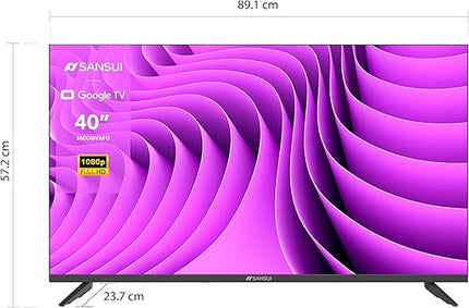 PANTALLA SANSUI COLOR NEGRO GOOGLE TV 40" FULL HD, VOICE ASSISTANT SMART TV