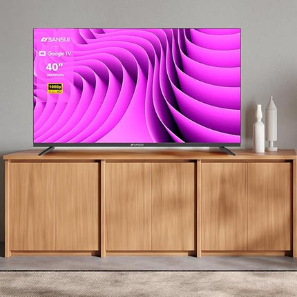 PANTALLA SANSUI COLOR NEGRO GOOGLE TV 40" FULL HD, VOICE ASSISTANT SMART TV