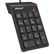Teclado USB Brobotix numerico negro.