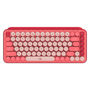Teclado Logitech POP KEYS RF Inalámbrico+ Bluetooth Rosa (Español)
