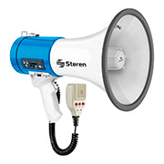 MEGAFONO DE 25 W CON GRABADOR DE VOZ BATERIA RECARGABLE STEREN 1 PIEZA